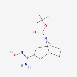 molecular formula C13H23N3O3 B2690860 tert-Butyl 3-[(Z)-N'-hydroxycarbamimidoyl]-8-azabicyclo[3.2.1]octane-8-carboxylate CAS No. 2060522-86-1