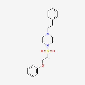 molecular formula C20H26N2O3S B2690863 1-Phenethyl-4-((2-phenoxyethyl)sulfonyl)piperazine CAS No. 1351586-88-3
