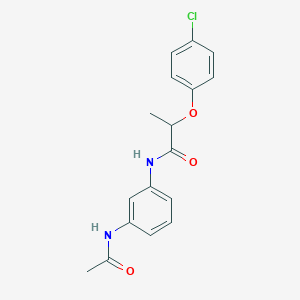 molecular formula C17H17ClN2O3 B269088 N-[3-(acetylamino)phenyl]-2-(4-chlorophenoxy)propanamide 