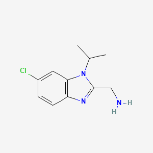 molecular formula C11H14ClN3 B2690894 (6-Chloro-1-propan-2-ylbenzimidazol-2-yl)methanamine CAS No. 1282243-28-0