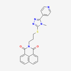 molecular formula C23H19N5O2S B2690906 2-(3-((4-methyl-5-(pyridin-4-yl)-4H-1,2,4-triazol-3-yl)thio)propyl)-1H-benzo[de]isoquinoline-1,3(2H)-dione CAS No. 836665-63-5