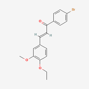 molecular formula C18H17BrO3 B2690911 1-(4-Bromophenyl)-3-(4-ethoxy-3-methoxyphenyl)prop-2-en-1-one CAS No. 649573-05-7
