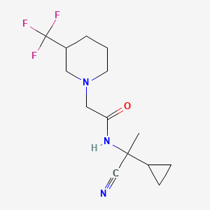 molecular formula C14H20F3N3O B2690915 N-(1-cyano-1-cyclopropylethyl)-2-[3-(trifluoromethyl)piperidin-1-yl]acetamide CAS No. 1258677-46-1