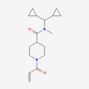 molecular formula C17H26N2O2 B2690916 N-(Dicyclopropylmethyl)-N-methyl-1-prop-2-enoylpiperidine-4-carboxamide CAS No. 2361897-15-4