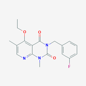 molecular formula C18H18FN3O3 B2690918 5-乙氧基-3-(3-氟苯甲基)-1,6-二甲基吡啶并[2,3-d]嘧啶-2,4(1H,3H)-二酮 CAS No. 921490-35-9