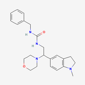 molecular formula C23H30N4O2 B2690919 1-Benzyl-3-(2-(1-methylindolin-5-yl)-2-morpholinoethyl)urea CAS No. 1172698-70-2