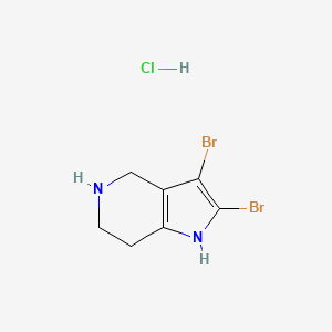 molecular formula C7H9Br2ClN2 B2690928 2,3-dibromo-1H,4H,5H,6H,7H-pyrrolo[3,2-c]pyridine hydrochloride CAS No. 1706432-11-2