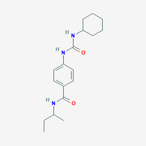 molecular formula C18H27N3O2 B269093 N-(sec-butyl)-4-{[(cyclohexylamino)carbonyl]amino}benzamide 