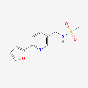 molecular formula C11H12N2O3S B2690950 N-((6-(furan-2-yl)pyridin-3-yl)methyl)methanesulfonamide CAS No. 1903059-56-2