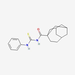 molecular formula C19H24N2OS B2690957 N-(phenylcarbamothioyl)tricyclo[4.3.1.1~3,8~]undecane-3-carboxamide CAS No. 376613-72-8