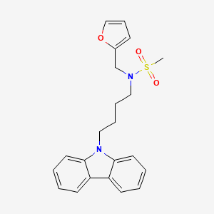 molecular formula C22H24N2O3S B2690961 (4-Carbazol-9-ylbutyl)(2-furylmethyl)(methylsulfonyl)amine CAS No. 881938-04-1