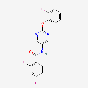 B2691001 2,4-Difluoro-N-[2-(2-fluorophenoxy)pyrimidin-5-YL]benzamide CAS No. 1421514-36-4