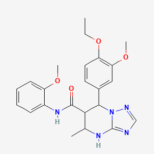 B2691002 7-(4-ethoxy-3-methoxyphenyl)-N-(2-methoxyphenyl)-5-methyl-4,5,6,7-tetrahydro-[1,2,4]triazolo[1,5-a]pyrimidine-6-carboxamide CAS No. 1212322-50-3