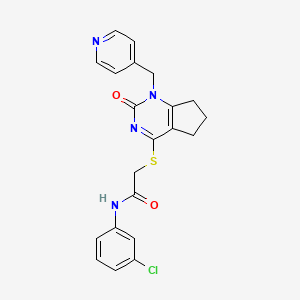 B2691021 N-(3-chlorophenyl)-2-((2-oxo-1-(pyridin-4-ylmethyl)-2,5,6,7-tetrahydro-1H-cyclopenta[d]pyrimidin-4-yl)thio)acetamide CAS No. 946374-20-5