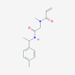 molecular formula C15H20N2O2 B2691025 N-Methyl-N-[2-[1-(4-methylphenyl)ethylamino]-2-oxoethyl]prop-2-enamide CAS No. 2202112-17-0