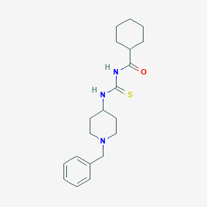 molecular formula C20H29N3OS B269103 N-[(1-benzylpiperidin-4-yl)carbamothioyl]cyclohexanecarboxamide 