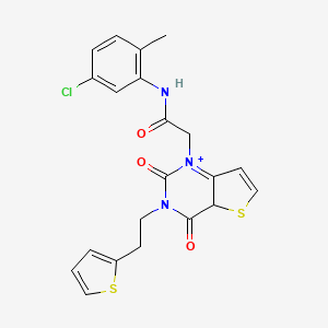 molecular formula C21H18ClN3O3S2 B2691044 N-(5-chloro-2-methylphenyl)-2-{2,4-dioxo-3-[2-(thiophen-2-yl)ethyl]-1H,2H,3H,4H-thieno[3,2-d]pyrimidin-1-yl}acetamide CAS No. 1260948-30-8