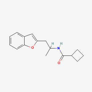 molecular formula C16H19NO2 B2691050 N-(1-(benzofuran-2-yl)propan-2-yl)cyclobutanecarboxamide CAS No. 2034209-80-6