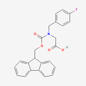 molecular formula C24H20FNO4 B2691051 2-({[(9H-fluoren-9-yl)methoxy]carbonyl}[(4-fluorophenyl)methyl]amino)acetic acid CAS No. 1026539-56-9