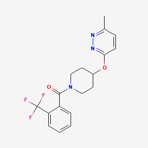 (4-((6-Methylpyridazin-3-yl)oxy)piperidin-1-yl)(2-(trifluoromethyl)phenyl)methanone