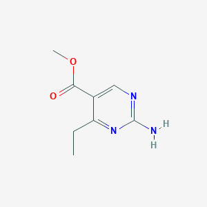 molecular formula C8H11N3O2 B2691102 甲基2-氨基-4-乙基嘧啶-5-羧酸酯 CAS No. 1823489-86-6
