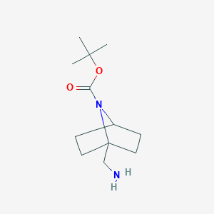 molecular formula C12H22N2O2 B2691105 tert-Butyl 1-(aminomethyl)-7-azabicyclo[2.2.1]heptane-7-carboxylate CAS No. 1250996-81-6