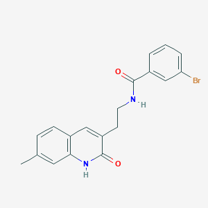 molecular formula C19H17BrN2O2 B2691106 3-bromo-N-[2-(7-methyl-2-oxo-1H-quinolin-3-yl)ethyl]benzamide CAS No. 851404-80-3