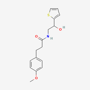 molecular formula C16H19NO3S B2691125 N-(2-hydroxy-2-(thiophen-2-yl)ethyl)-3-(4-methoxyphenyl)propanamide CAS No. 1788841-15-5