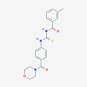 molecular formula C20H21N3O3S B269114 3-methyl-N-{[4-(morpholin-4-ylcarbonyl)phenyl]carbamothioyl}benzamide 