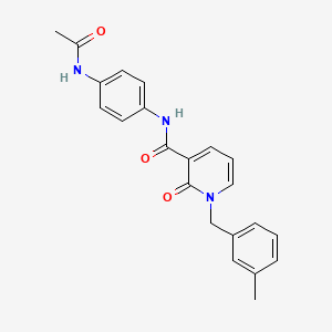 molecular formula C22H21N3O3 B2691140 N-(4-acetamidophenyl)-1-(3-methylbenzyl)-2-oxo-1,2-dihydropyridine-3-carboxamide CAS No. 946248-37-9