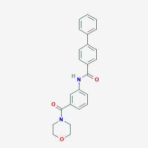 molecular formula C24H22N2O3 B269115 N-[3-(morpholin-4-ylcarbonyl)phenyl]biphenyl-4-carboxamide 