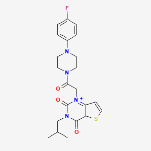 1-{2-[4-(4-fluorophenyl)piperazin-1-yl]-2-oxoethyl}-3-(2-methylpropyl)-1H,2H,3H,4H-thieno[3,2-d]pyrimidine-2,4-dione