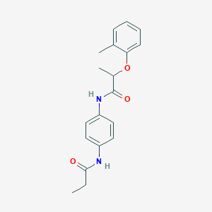 molecular formula C19H22N2O3 B269117 2-(2-methylphenoxy)-N-[4-(propionylamino)phenyl]propanamide 