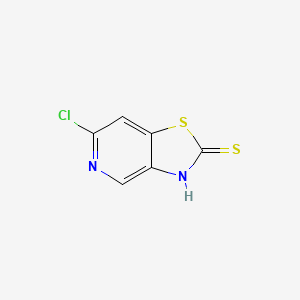 molecular formula C6H3ClN2S2 B2691191 6-chloro-3H-[1,3]thiazolo[4,5-c]pyridine-2-thione CAS No. 1322752-29-3