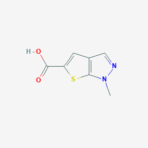 molecular formula C7H6N2O2S B2691194 1-甲基-1H-噻吩[2,3-C]吡唑-5-羧酸 CAS No. 1368183-24-7