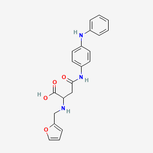 molecular formula C21H21N3O4 B2691195 2-((呋喃-2-基甲基)氨基)-4-氧代-4-((4-(苯基氨基)苯基)氨基)丁酸 CAS No. 1048005-99-7
