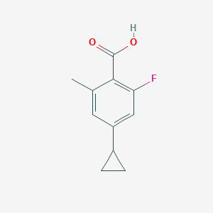 molecular formula C11H11FO2 B2691197 4-Cyclopropyl-2-fluoro-6-methylbenzoic acid CAS No. 1936621-69-0