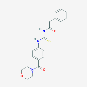 molecular formula C20H21N3O3S B269120 N-[4-(4-morpholinylcarbonyl)phenyl]-N'-(phenylacetyl)thiourea 