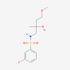 molecular formula C12H18FNO4S B2691206 3-氟-N-(2-羟基-4-甲氧基-2-甲基丁基)苯磺酰胺 CAS No. 1915478-94-2