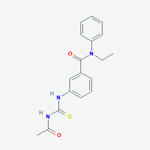 molecular formula C18H19N3O2S B269122 3-{[(acetylamino)carbothioyl]amino}-N-ethyl-N-phenylbenzamide 