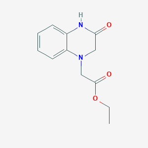 molecular formula C12H14N2O3 B2691229 乙酸2-(3-氧代-1,2,3,4-四氢喹喔啉-1-基)乙酯 CAS No. 500728-16-5