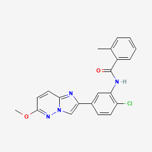 molecular formula C21H17ClN4O2 B2691239 N-(2-chloro-5-(6-methoxyimidazo[1,2-b]pyridazin-2-yl)phenyl)-2-methylbenzamide CAS No. 946217-54-5