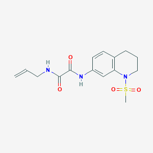molecular formula C15H19N3O4S B2691242 N'-(1-methylsulfonyl-3,4-dihydro-2H-quinolin-7-yl)-N-prop-2-enyloxamide CAS No. 941893-99-8