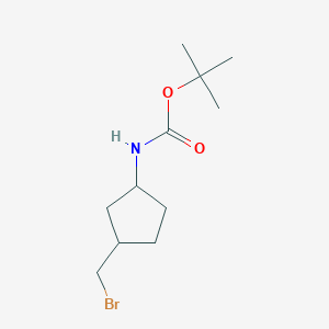 molecular formula C11H20BrNO2 B2691245 tert-Butyl (3-(bromomethyl)cyclopentyl)carbamate CAS No. 2138241-44-6