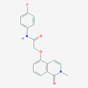molecular formula C18H15FN2O3 B2691248 N-(4-fluorophenyl)-2-(2-methyl-1-oxoisoquinolin-5-yl)oxyacetamide CAS No. 906155-91-7