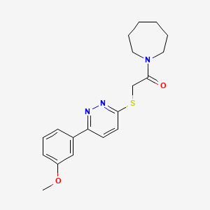 molecular formula C19H23N3O2S B2691261 1-(氮杂庚烷-1-基)-2-[6-(3-甲氧基苯基)吡啶并[3,4-d]嘧啶-3-基]砜基乙酮 CAS No. 893988-79-9