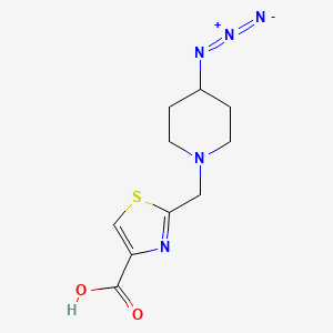 B2691274 2-[(4-Azidopiperidin-1-yl)methyl]-1,3-thiazole-4-carboxylic acid CAS No. 2173997-15-2
