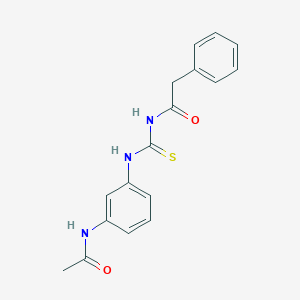 molecular formula C17H17N3O2S B269128 N-[3-({[(phenylacetyl)amino]carbothioyl}amino)phenyl]acetamide 