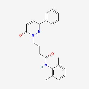 molecular formula C22H23N3O2 B2691282 N-(2,6-二甲基苯基)-4-(6-氧代-3-苯基吡啶并[1(6H)]-基)丁酰胺 CAS No. 953158-16-2