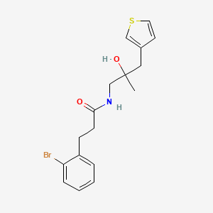 molecular formula C17H20BrNO2S B2691284 3-(2-溴苯基)-N-{2-羟基-2-[(噻吩-3-基)甲基]丙基}丙酰胺 CAS No. 2097926-29-7
